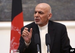 FILE - Afghan President Ashraf Ghani.