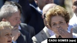 Les anciens présidents brésiliens Luiz Inacio Lula da Silva et Dilma Rousseff, Brasilia, 12 mai 2016