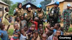 资料照片：在刚果民主共和国的联合国维和特派团。