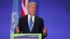 U.S. President Joe Biden speaks at the COP26 Summit, in Glasgow, Scotland, Nov. 2, 2021.