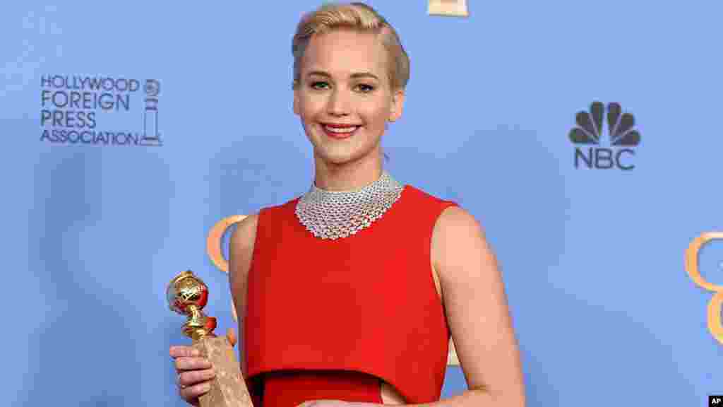 Jennifer Lawrence ተሸላሚት መበል 73 ጎልደን ግሎፕ ብዝበለጸት ተዋሳኢት