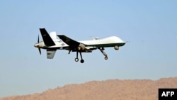 FILE: U.S. Air Force RQ-9 "Reaper" UAV ("drone") in a representative illustration taken Mar. 13, 2009. Russia says it plans to recover the U.S. drone from the Black Sea, where it crashed after being hit by a Russian jet.