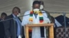 President Emmerson Mnangagwa addressing people in Gwayi, Matabeleland North, Friday, February 25, 2021. (Photo: Ezra Sibanda)