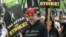 U.S. actor Jason Sudeikis joins members of the Writers Guild of America and the Screen Actors Guild as they walk a picket line outside NBC Universal in New York City, July 14, 2023.