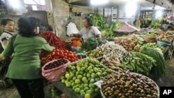 Sebuah pasar tradisional di Medan, Sumatera Utara (foto: dok). 