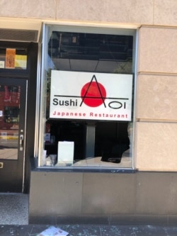 Sushi Aoi, Japanese restaurant owned by Thai entrepreneur in downtown Washington DC, has been affected by the protest over the weekend (May 30).