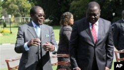 Shugaban Zimbabwe Robert Mugabe da Firayim Minista Morgan Tsvangirai