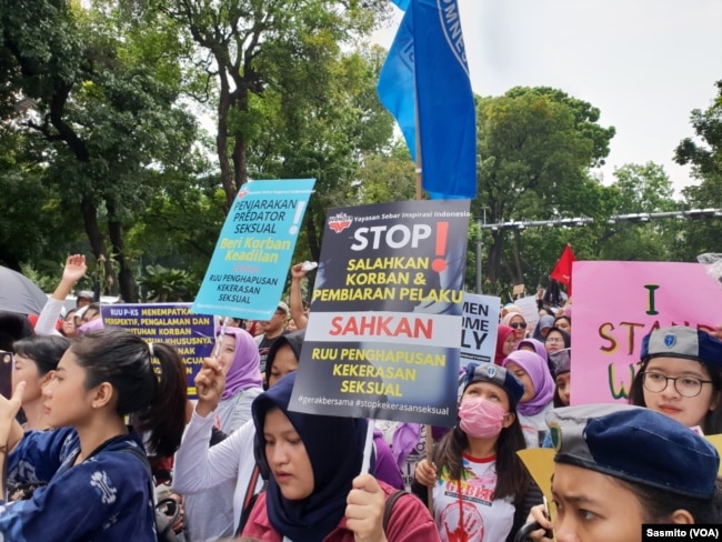 Ilustrasi desakan penghapusan kekerasan seksual terhadap perempuan. (Foto: Sasmito)