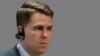 Miles Taylor, former Department of Homeland Security chief of staff, DHS handout, graphic element on gray