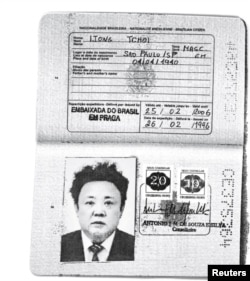A scan obtained by Reuters shows an authentic Brazilian passport issued to North Korea's late leader Kim Jong-il. (Handout via Reuters)