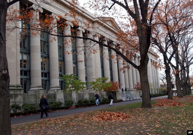 FILE - The law school at Harvard, in Cambridge, Massachusetts. (AP)