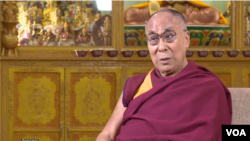 西藏流亡精神領袖達賴喇嘛（視頻截圖）