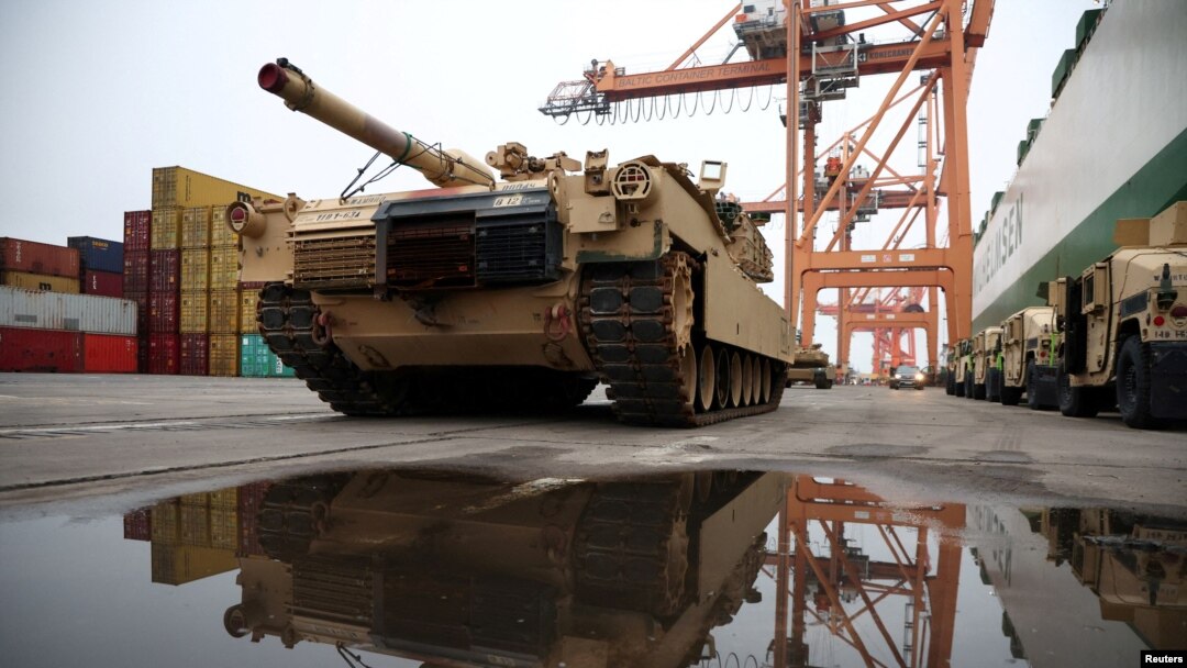 Američki tenkovi Abrams u bazi u Poljskoj, arhiva