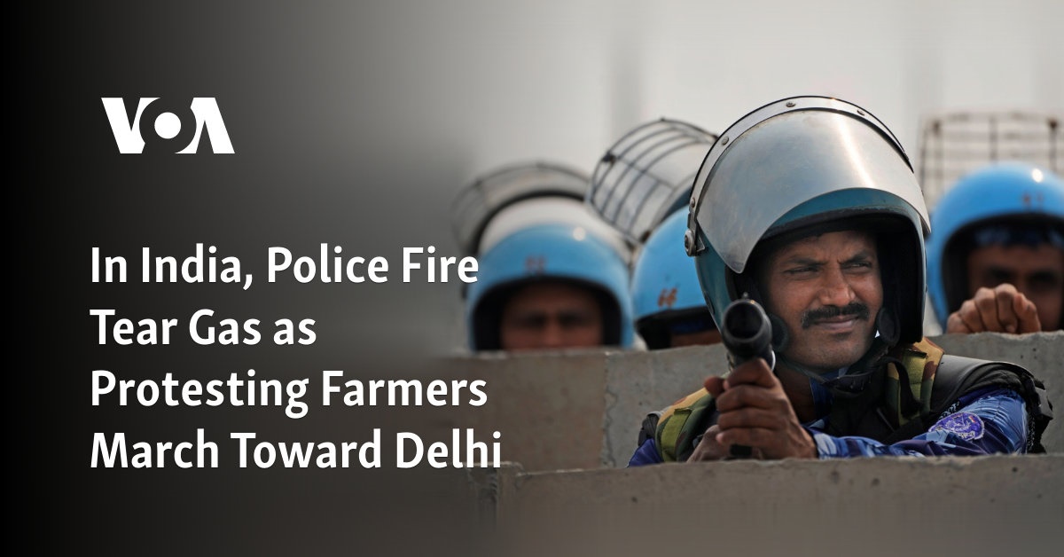 In India, Police Fire Tear Gas As Protesting Farmers March Toward Delhi