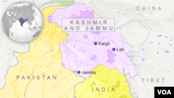 Peta wilayah Kashmir dan Jammu