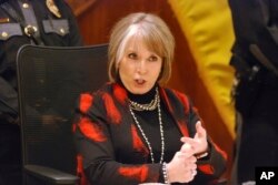 New Mexico Gov. Michelle Lujan Grisham at a news conference in Santa Fe, N.M., April 5, 2019.