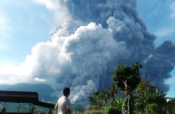 Gunung Sinabung di Sumatera Utara yang terus aktif sampai saat ini. (Foto: BNPB)