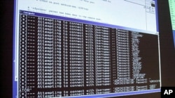 Computer screen shows a password attack in progress at computer security training program in this undated photo.