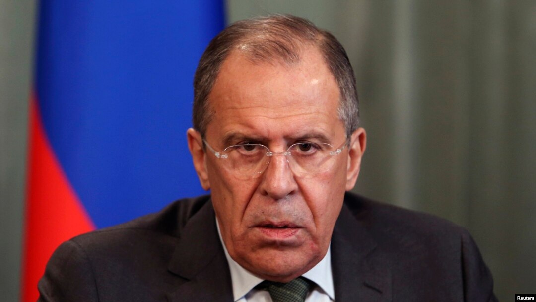 Рускиот министер за надворешни работи Сергеј Лавров на прес-конференција во Москва