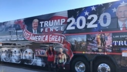 Sirirat, a 42-year-old Thai woman who supports President Donald Trump's candidacy, participates in Trump Train 2020 Campaign Tour in Scottsdale, Arizona on October 3, 2020