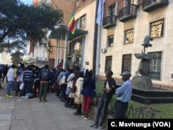 Bank queues For close to three years now, Zimbabweans spend hours to days in bank queues as cash shortages persist Harare, Sept. 10, 2018.