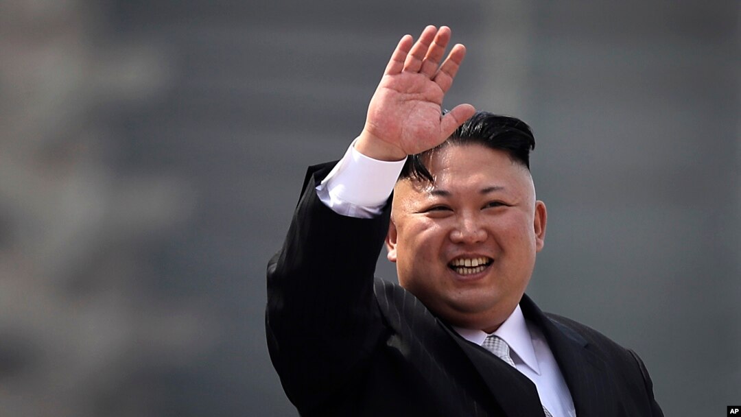 FILE - North Korean leader Kim Jong Un waves during a military parade in Pyongyang, North Korea, to celebrate the 105th birth anniversary of Kim Il Sung, the country's late founder and grandfather of current ruler, April 15, 2017.
