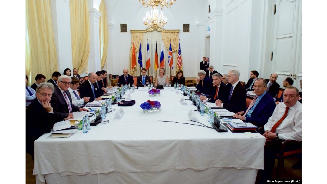 U.S. Secretary of State John Kerry meets with P5+1 members amid Iranian nuclear negotiations in Vienna, Austria, July 7, 2015.