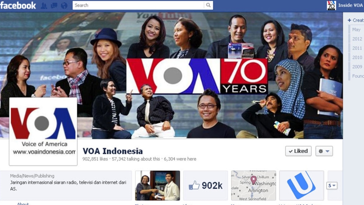 VOA Indonesian Tops 1 Million Facebook Fans