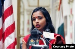 Indian diplomat Devyani Khobragade in an undated picture from her Twitter account.