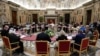 Pope Francis and other religious leaders attend the Global Compact on Education meeting on UNESCO’s World Teachers' Day at the Vatican, Oct. 5, 2021. 