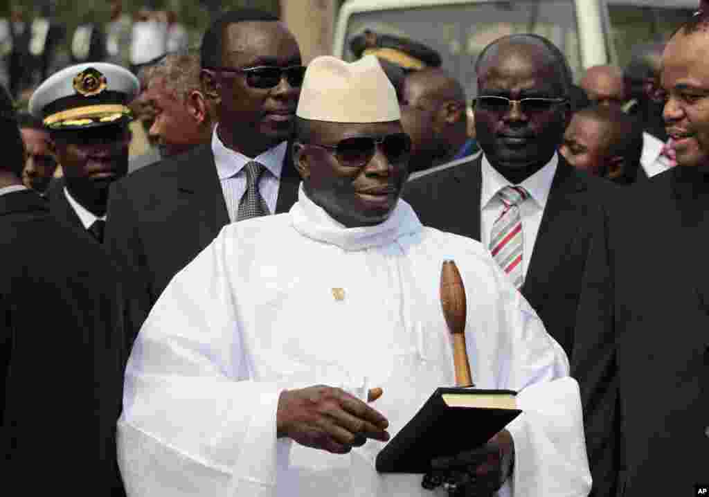 Le président de la Gambie, Yahya Jammeh, lors d&#39;une séance d&#39;ouverture du 17e Sommet de l&#39;Union africaine, le 30 juin 2011.