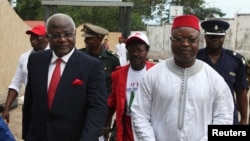 FILE - Sierra Leonean Vice President Samuel Sam-Sumana, shown in Freetown in October 2012.