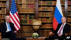 FILE - U.S. President Joe Biden meets with Russian President Vladimir Putin on Wednesday, June 16, 2021, in Geneva, Switzerland.