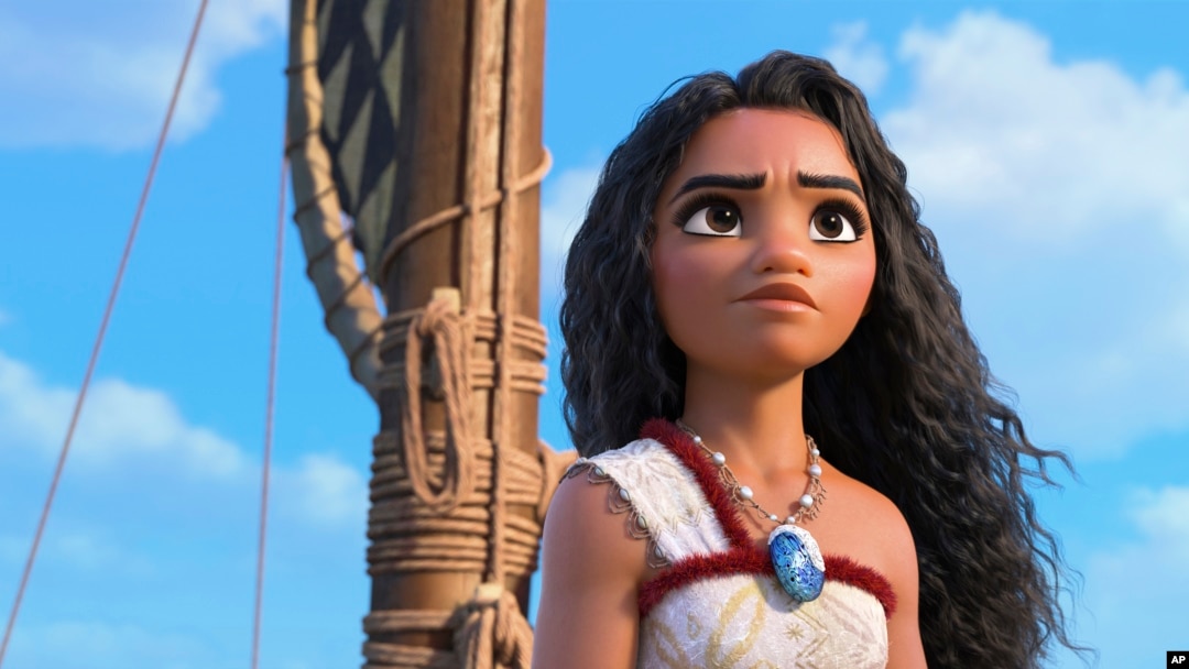 This image released by Disney shows the character Moana in a scene from "Moana 2." (Disney via AP)