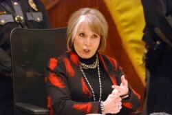 New Mexico Governor Michelle Lujan Grisham at a news conference in Santa Fe, New Mexico, April 5, 2019.