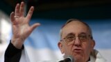 Then Archbishop of Buenos Aires Cardinal Jorge Bergoglio leads a mass during the annual gathering and pilgrimage to the church dedicated to Saint Cajetan, the patron saint of labor and bread, in Buenos Aires, August 7, 2009.