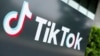 美國加州卡爾弗城的TikTok總部前的公司標識。（2020年9月15日）
