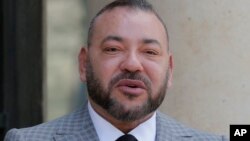 Mohammed VI, le roi du Maroc, à l'Élysée, le 2 mai 2017.