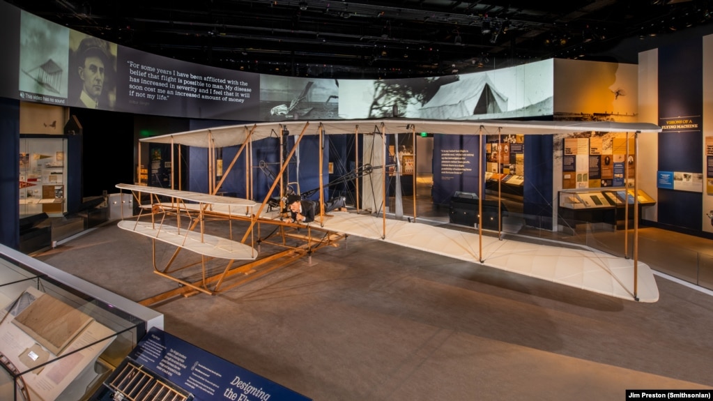 Images of the 1903 Wright Flyer in the “Wright Brothers & The Invention of the Aerial Age” gallery at the Smithsonian Air and Space Museum in Washington, DC, September 7, 2022. (Smithsonian photo by Jim Preston)