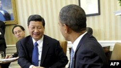 Tổng thống Hoa Kỳ Barack Obama gặp Phó Chủ tịch Trung Quốc Tập Cận Bình tại Phòng Bầu Dục của Tòa Bạch Ốc, ngày 14/2/2012