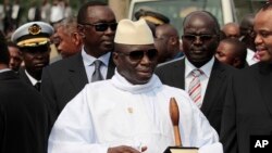 Prezida Yahya Jammeh mu nama y'Ishirahamwe ry'Ubumwe bwa Afrika, i Malabo, muri Guinee Equatorial