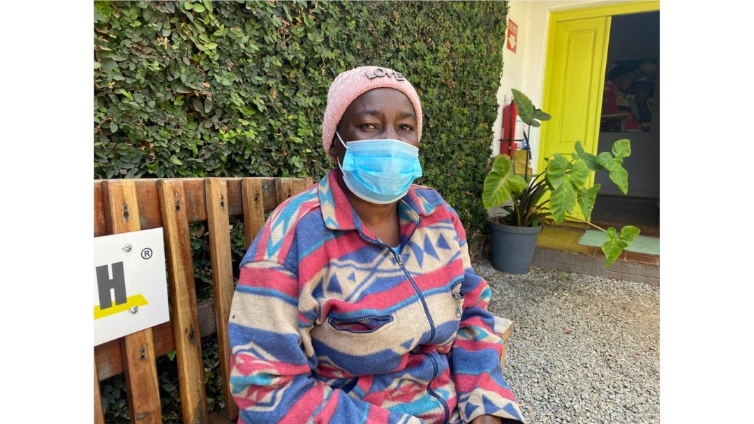 Forget Gutuza, 53, one of the counselors at the Friendship Bench, says COVID-19 is dominating her counseling lately. (Columbus Mavhunga/VOA)