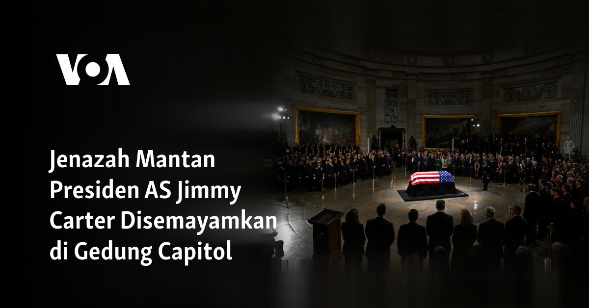 Jenazah Mantan Presiden AS Jimmy Carter Disemayamkan di Gedung Capitol