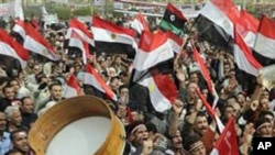Protests in Tahrir Square in Cairo, Egypt on Feb. 25, 2011.