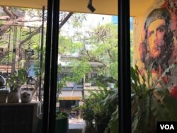 A cafe in Ho Chi Minh City is decorated with an image of international communist icon Che Guevara.