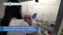 VOA60 America - The U.S. surpassed 140 thousand deaths from coronavirus on Monday
