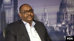 Newly-elected president of Somalia's Puntland region, Saed Abdullahi Deni, is seen in a screen grab from video during a recent interview with VOA's Somali Service in London. 