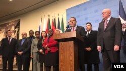 Durante su estancia en la ONU, el canciller del gobierno en disputa de Venezuela, Jorge Arreaza, se reunió con el secretario general, Antonio Guterres y representantes de países aliados.