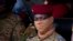 FILE - Burkina Faso coup leader Capt. Ibrahim Traore participate in a ceremony in Ouagadougou, Oct. 15, 2022. 