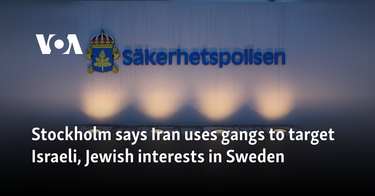 Stockholm says Iran uses gangs to target Israeli, Jewish interests in Sweden 